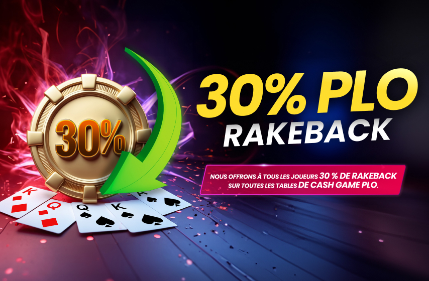 30% PLO Rakeback